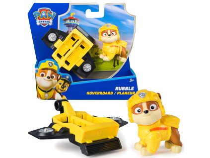 Tlapková patrola Rubble figurka s hoverboardem 6 cm