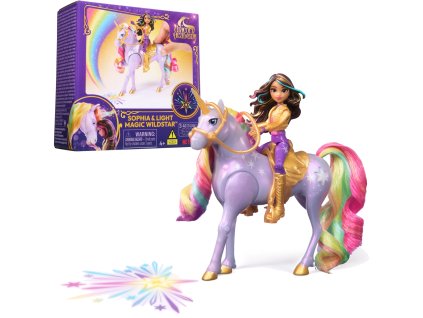 Unicorn Academy Sada Figurky Sophia & Wildstar dívka a jednorožec se světlem + doplňky