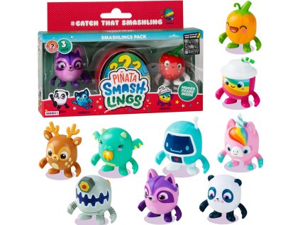 Sada Pinata SmashLings 3 náhodné figurky stvoření Smashlings Pack