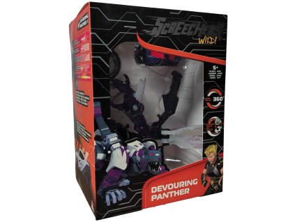 Screechers Wild! Sada Transformující vozidlo Devouring Panther Panter auto + mince