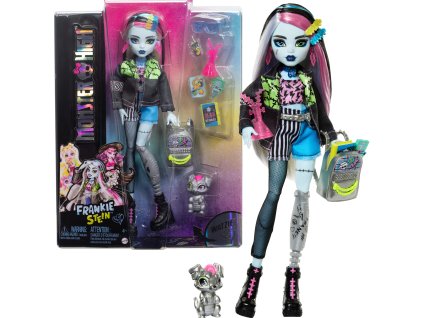 Monster High Sada s panenkou Frankie Stein, pejskem a doplňky