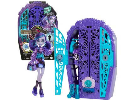 Monster High Sada Panenka Twyla 28 cm + překvapení doplňky Strašidelná škola