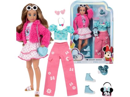 Disney ILY 4ever módní panenka s motivem Minnie Mouse a sadou doplňků 30 cm