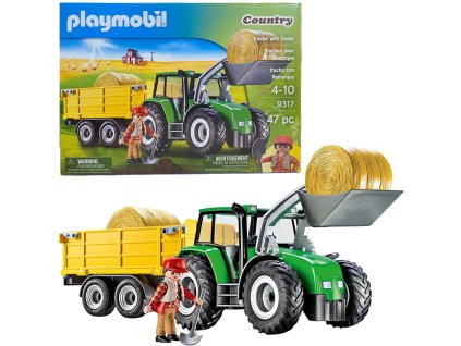 Playmobil Country Traktor s přívěsem 47 dílů