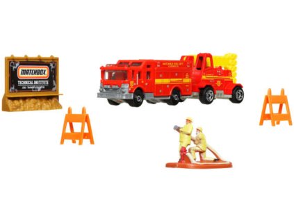 Sada Matchbox Adventure MBX Fire Rescue hasičská vozidla + doplňky
