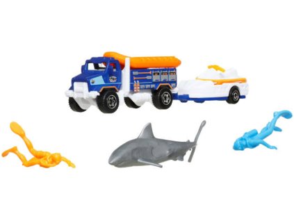 Sada Matchbox Adventure MBX Ocean Rescue záchranná vozidla + doplňky
