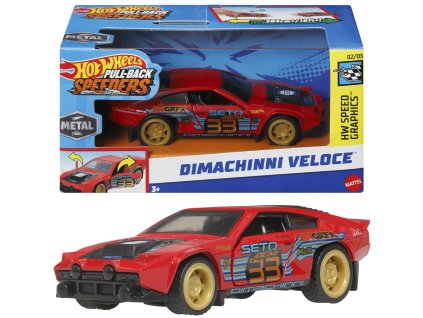 Hot Wheels Pull-Back Speeders auto Dimachinni Veloce