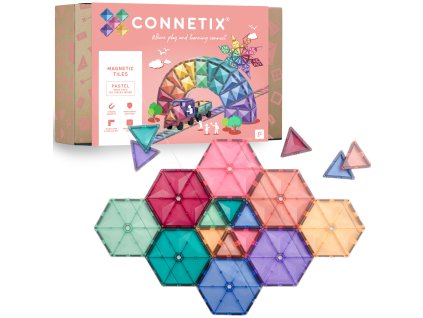 CONNETIX Pastel Mega Pack kreativní magnetické kostky 202 díly