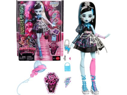 Monster High Frankie Stein Strašisladké narozeniny panenka 27 cm + doplňky