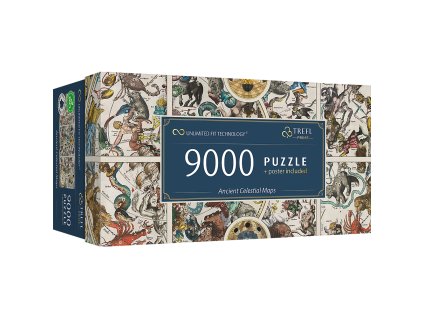 Puzzle klasické Trefl Prime 9000 dílů UFT Ancient Celestial Maps + plakát