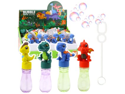 Bublifuk dinosaurus pohyblivá figurka barevná 14 cm mix