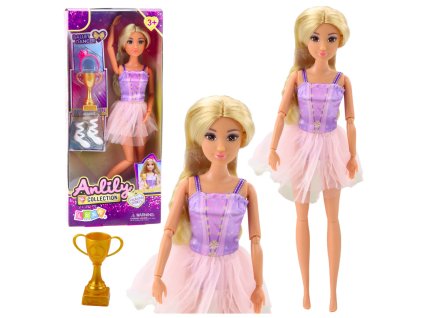 Anlily Baletka panenka v šatech s pohyblivými končetinami a doplňky