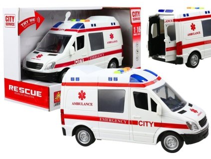 Hudba a světelné efekty auto ambulance
