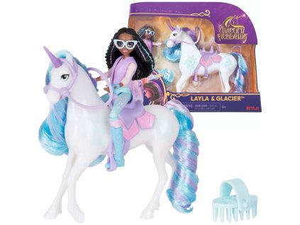 Unicorn Academy - Set figurky Layla & Glacier dívka a jednorožec + příslušenství