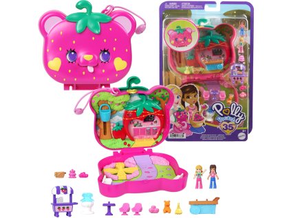 Polly Pocket Kompaktní sada Jahodový medvídek figurky + doplňky