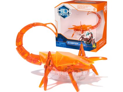 Hex Bots Pohyblivá Figurka Škorpión Oranžový Smyslová Hračka Světlo