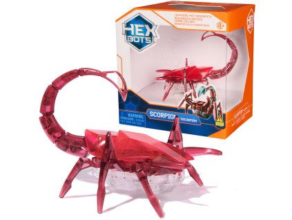 Hex Bots Pohyblivá Figurka Škorpión Červený Smyslová Hračka Světlo