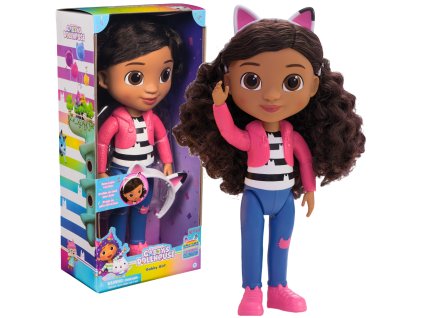 Kočičí Domek Gabby Velká panenka Gabby s čelenkou s kočičími oušky 32 cm Gabby's Dollhouse