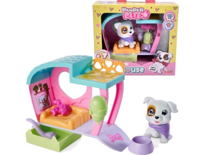 Pamper Petz Sada Playhouse figurka pejska a domeček + doplňky