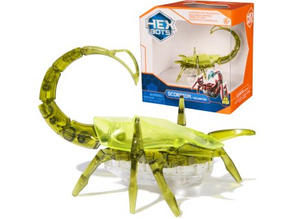 Hex Bots Pohyblivá Figurka Škorpión Zelený Smyslová Hračka Světlo