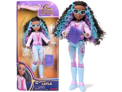 Akademie Jednorožců Sada Panenka Layla + doplňky 24 cm Unicorn Academy Síla Přátelství