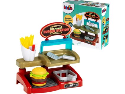 Zábavná sada kuchyně restaurace na výrobu burgerů Klein Burger Station