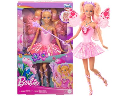 Panenka Barbie víla sada změna barvy color change s křídly