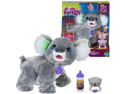 FurReal Interaktivní maskot medvídek Koala Kristy s chrastítkem 45+ zvuků a reakcí