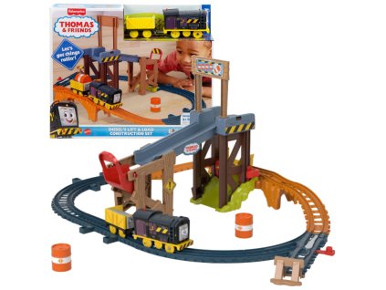 Tomáš a Přátelé Sada Kolejí Nakládání na Stavbě + lokomotiva Diesel 15 dílků