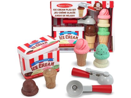 Dřevěná Sada Nasaď a Stavěj Zmrzlinárna Scoop and Stack Ice Cream Play Set
