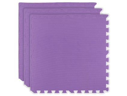 Pěnová podložka na podlahu Humbi 180x60 Velké pěnové puzzle voděodolné bezpečné 3 ks Fialová