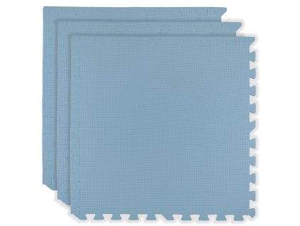 Pěnová podložka na podlahu Humbi 180x60 Velké pěnové puzzle voděodolné bezpečné 3 ks Světle modrá