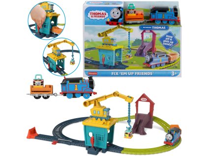 Mašinka Tomáš – kolejiště s jeřábem + lokomotiva