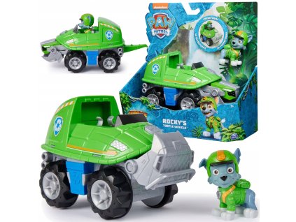 Psi Patrol Jungle Pups set Vozidlo Rockyho + figurka