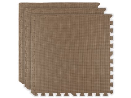 Pěnová podložka na podlahu Humbi 180x60 Velké pěnové puzzle voděodolné bezpečné 3 ks Tmavě béžová