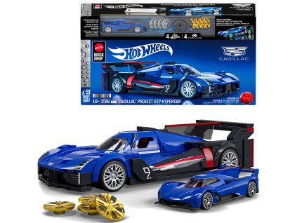 Hot Wheels Kostky Série Speed Brick Shop Auto Cadillac Project GTP Hypercar 236 dílků