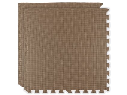 Pěnová podložka na podlahu Humbi 120x60 Velké pěnové puzzle voděodolné bezpečné 2 ks Tmavě béžová