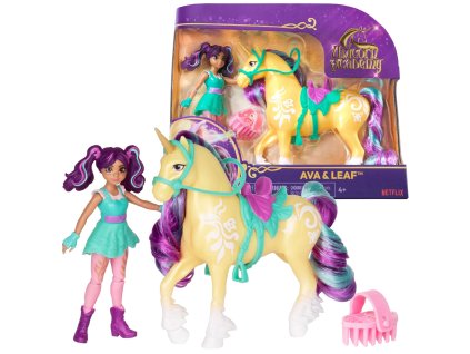 Unicorn Academy - Set figurky Ava & Leaf dívka a jednorožec + příslušenství