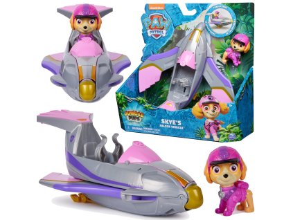 Psi Patrol Jungle Pups vozidlo Skye Falcon set + figurka
