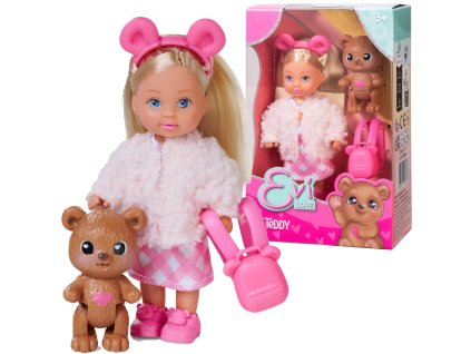 Panenka Evi Love Sada Teddy Mini panenka s Batůžkem a Medvídek