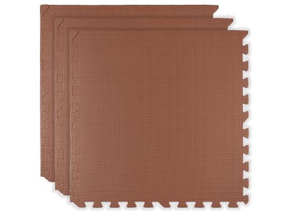 Pěnová podložka na podlahu Humbi 180x60 Velké pěnové puzzle voděodolné bezpečné 3 ks Cihlová