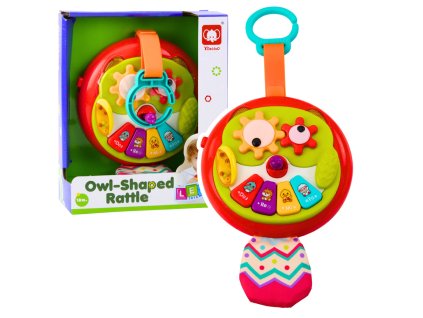 Interaktivní sovička Přívěsek s pohyblivými prvky, piánem a šustivým ocáskem