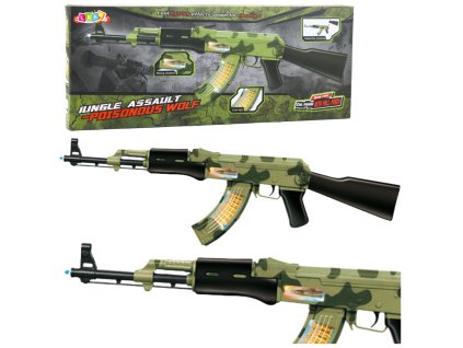 Vojenská kamuflážní puška Vibrace Světla Zvuky 70cm
