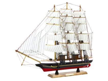 Sběratelský dekorativní model Třístěžňová plachetnice Bílá 53x45 cm