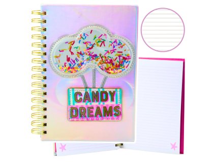 Candy Dreams Holografický sešit A5 linkovaný 90 listů