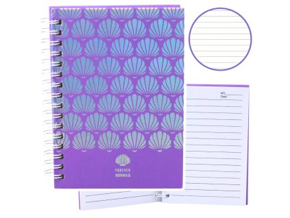 Holografický sešit Lastury Fialový Linkovaný A6 80 listů