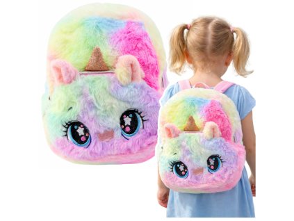 Dětský batoh Plyšový Jednorožec Duha Barevný 20 cm 3 l
