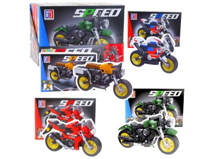 Stavebnice Motor motorka robot 2v1 217–222 ks mix