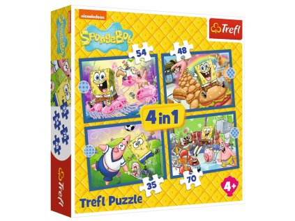 SpongeBob Podmořský život 4v1 Puzzle Trefl 34674