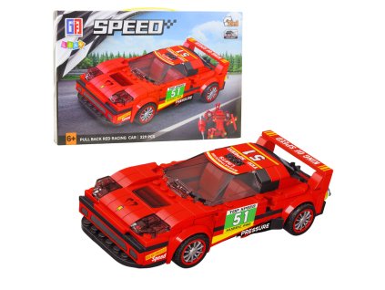 Stavebnice Auto robot 2v1 Červený pohon 329 ks